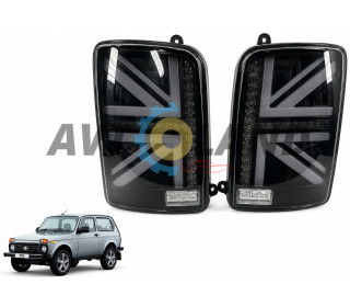Фонарь задний LED ВАЗ 21213,21214,Нива Тайга (к-кт 2шт)  GREY Mini Cooper