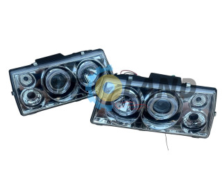 Фары передние линза ВАЗ 2108-21099(Ангельские Глазки) Linza Crystal Silver , WATT