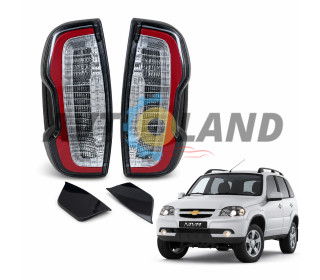 Задние светодиодные фонари Нива 2123 Шевроле стиль Led Lada Travel (к-т 2шт) 