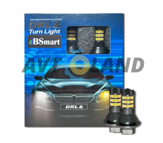 Автолампы LED DRL/turn ДХО Поворот 4014 CANBUS P21W 1156 PY21W BA15S