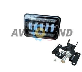 Фара LED Прямоугольная 144W 6000K (5 диодов+ходовые огни) (17СМ Х 10СМ Х 5СМ)