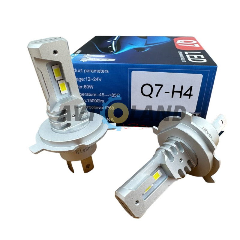 LED лампы H4 30W Q7 15000lm (12-24 вольт) купить недорого