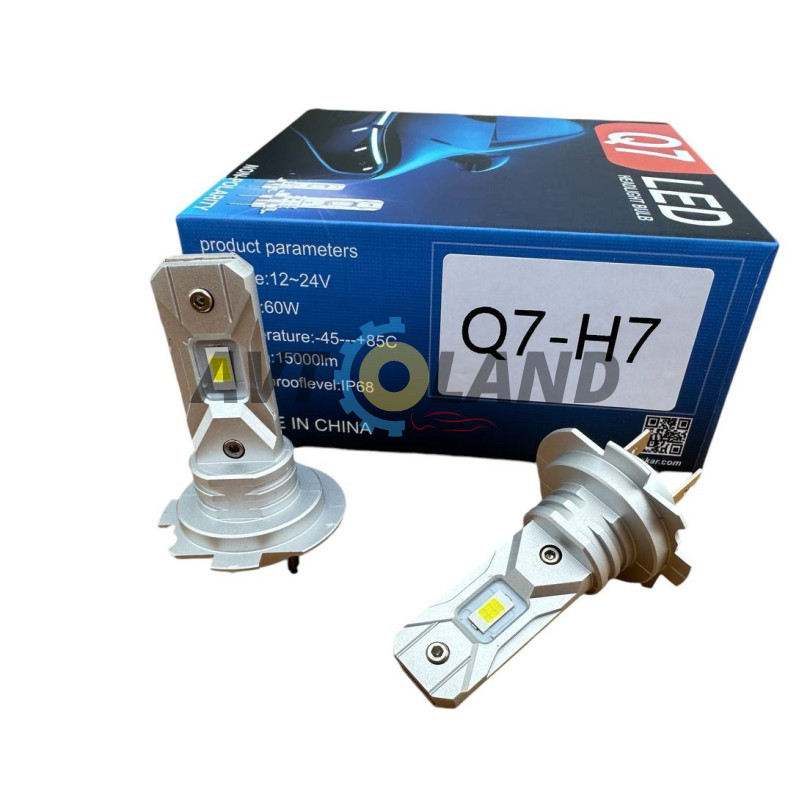 LED лампи H7 30W Q7 15000lm (12-24 вольт) купити дешево