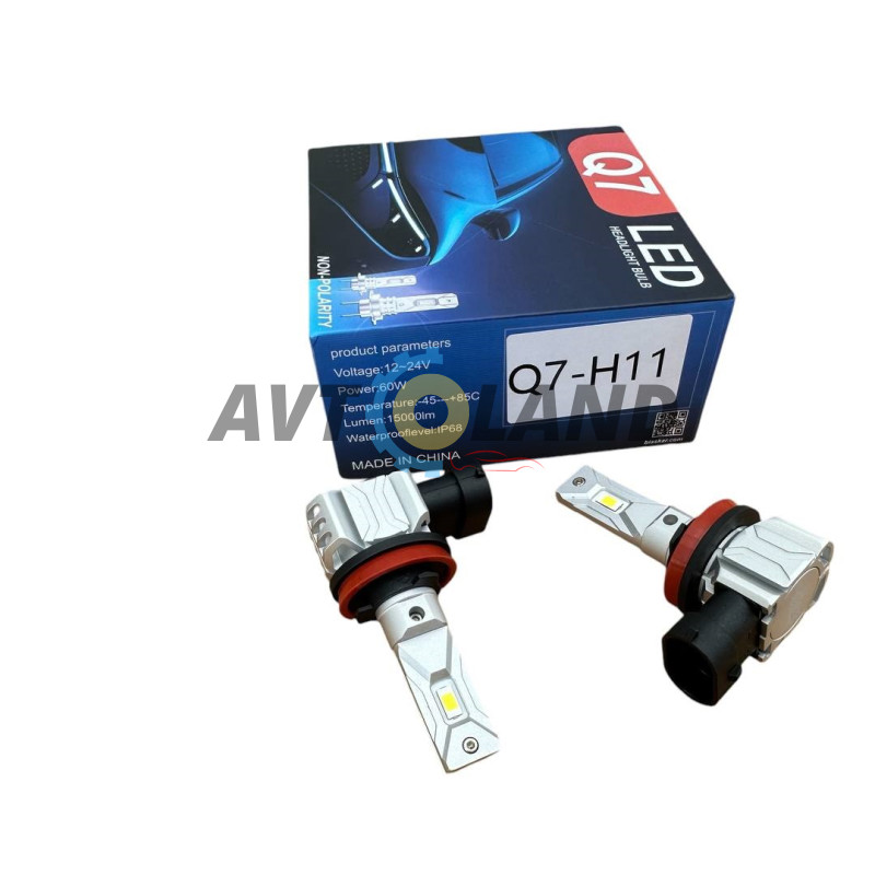 LED лампы H11 30W Q7 15000lm (12-24 вольт) купить недорого