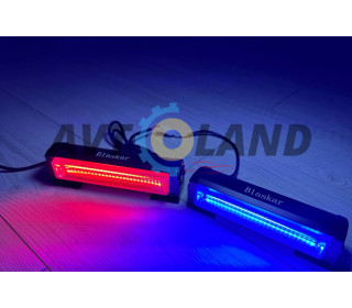 Стробоскоп 16,5 см червоно-синій 12-24V