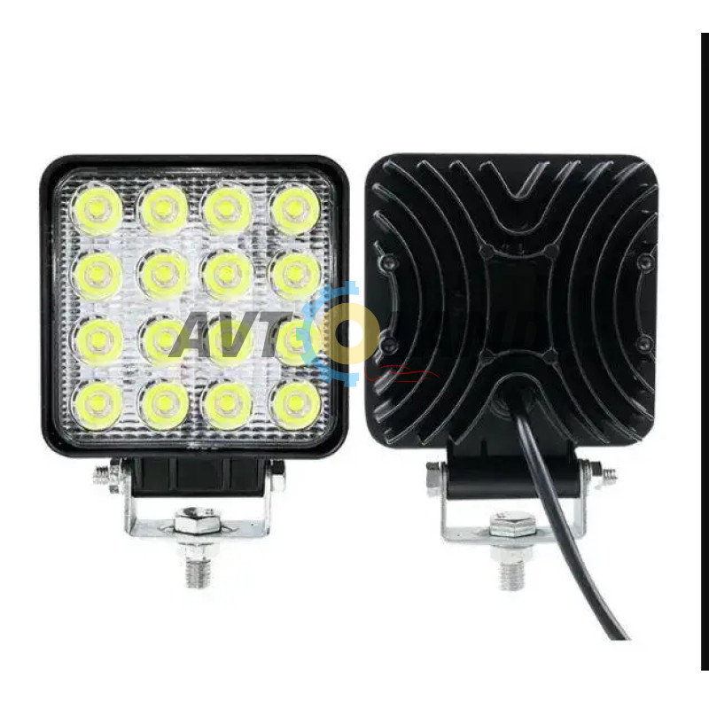 Светлодиодная LED фара робочая 48ВТ,(3ВТ*16ЛАМП) + страбоскоп купить недорого