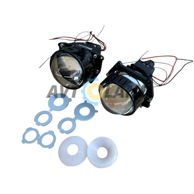 Светодиодные Bi-LED лед линзы GUANGFUDE 3.0″ дюйма универсальная 65W 5100K 12V (2шт) купить недорого