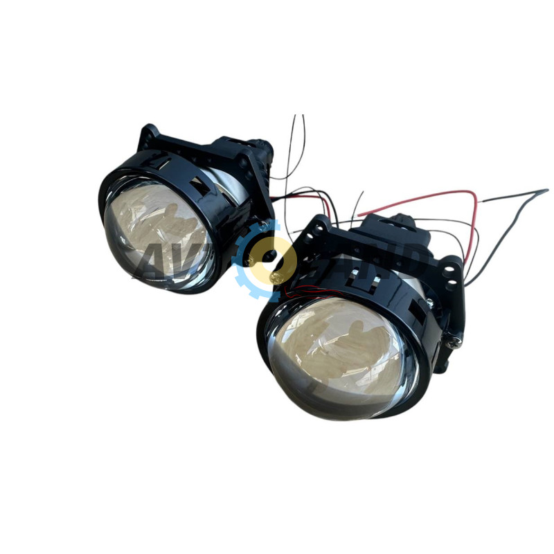 Світлодіодні Bi-LED лід лінзи GUANGFUDE 3.0″ дюйма універсальна 65W 5100K 12V (2шт) купити дешево