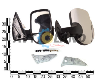 Дзеркало зовнішнє ГАЗ 3302, н/о, біле, (к-кт)