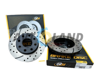Диск гальмівний передній CHEVROLET AVEO, KALOS 13″ (вент.) перфорація GRAPHITE Line, компл. 2шт