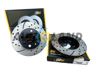 Диск гальмівний передній DAEWOO LANOS, NEXIA, SENS; OPEL ASTRA F, CORSA, VECTRA A 13″ (вент.) перфорація