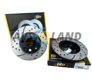 Диск тормозной передний DAEWOO LANOS, NEXIA, SENS; OPEL ASTRA F, CORSA, VECTRA A 13″ (вент.)перфорац