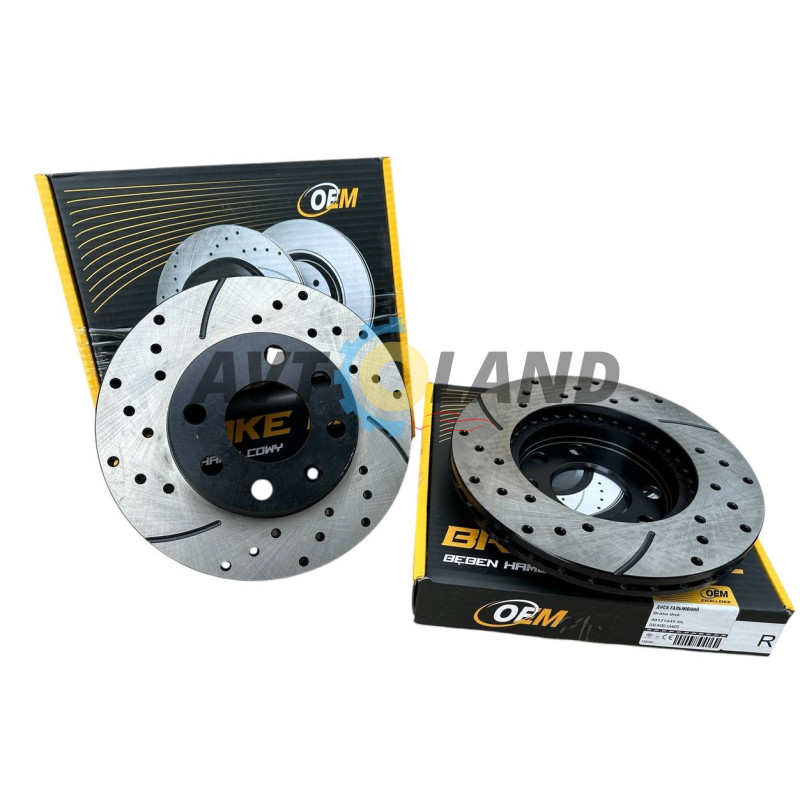 Диск тормозной передний DAEWOO LANOS, NEXIA, SENS; OPEL ASTRA F, CORSA, VECTRA A 13″ (вент.)перфорац купить недорого