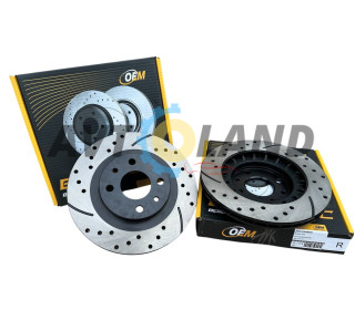 Диск тормозной передний ВАЗ 2110-12, 13″ (вент.) перфорация GRAPHITE Line, , компл. 2шт