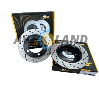 Диск тормозной передний ВАЗ 2121 перфорация GRAPHITE Line, компл. 2шт