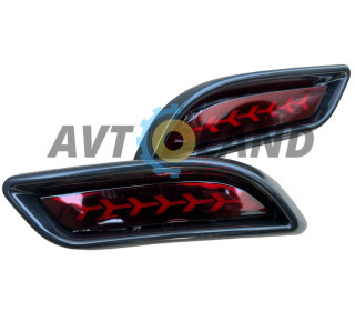 Катафот заднего бампера ВАЗ 2170-71, светодиодный, с бегающим поворотом, Пластик, (к-т 2 шт.)