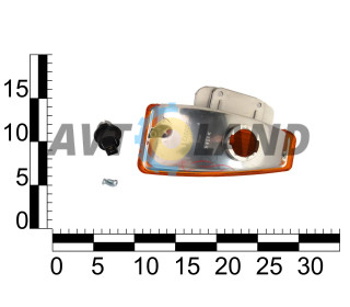 Вказівник повороту передній ВАЗ 2108-099 правий оранжевий, ESER