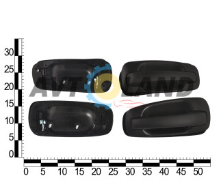 Євроручка двері ВАЗ 2110-12, 2170-72 зовнішня н/з, поліамід (к-т 4 шт.) 33 STANDART