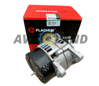 Генератор DAEWOO SENS, ЗАЗ 1102-03, 14В 80А ручейковый шкив, Flagmus