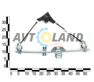 Склопідйомник ВАЗ 2110-12, 2170 передній правий тросового типу під електропривод, Pegas