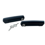 Ручка дверей ВАЗ 21214 зовнішня перед. (з циліндром), чорна (к-кт) Pegas купити дешево