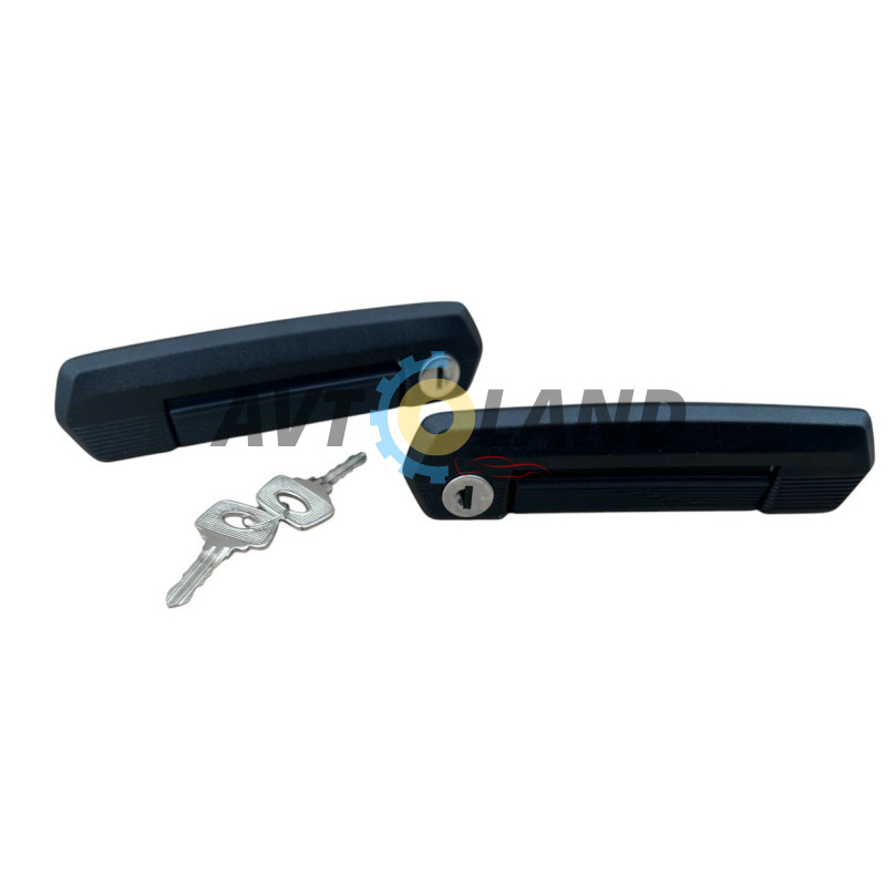 Ручка дверей ВАЗ 21214 зовнішня перед. (з циліндром), чорна (к-кт) Pegas купити дешево