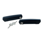 Ручка дверей ВАЗ 21214 зовнішня перед. (з циліндром), чорна (к-кт) Pegas купити дешево