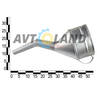 Лейка для топлива универсальная с средним носиком, ломаный (2102, 2104, Нива, УАЗ), металл 1.5л