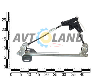 Склопідйомник ВАЗ 2110-12, 2170 задній лівий тросового типу під електропривод, Pegas