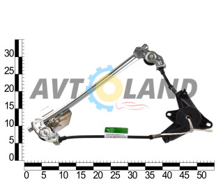 Склопідйомник ВАЗ 2110-12, 2170 задній правий тросового типу під електропривод, Pegas