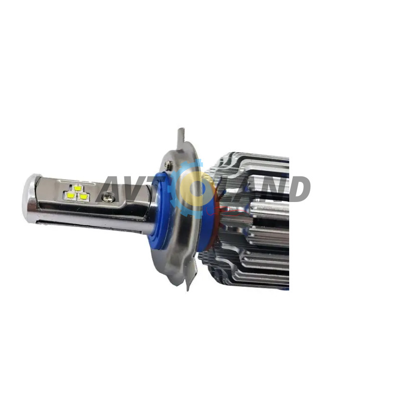 Комплект LED ламп TurboLed T1 H4 6000K 50W 12/24v CanBus з активним охолодженням купити дешево