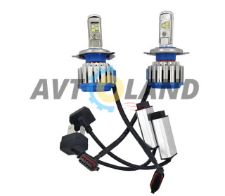 Комплект LED ламп TurboLed T1 H4 6000K 50W 12/24v CanBus с активным охлаждением