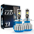 Комплект LED ламп TurboLed T1 H4 6000K 50W 12/24v CanBus з активним охолодженням купити дешево