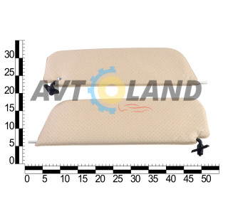 Козырек солнцезащитный ВАЗ 2101 мягкий, серый (к-т 2 шт.) ASR