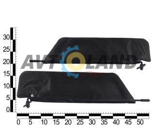 Козырек солнцезащитный ВАЗ 2106 мягкий, черные (к-т 2 шт.) ASR