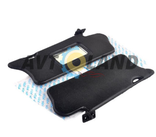 Козырек солнцезащитный ВАЗ 2110 жесткий черний, с зеркалом (к-т 2 шт.) ASR