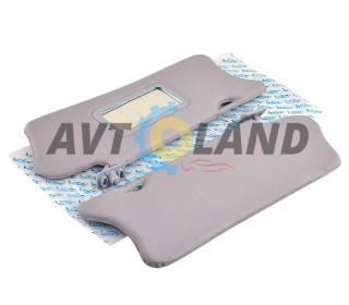 Козырек солнцезащитный ВАЗ 2110 жесткий cерый, с зеркалом (к-т 2 шт.) ASR