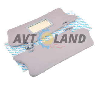 Козирок сонцезахисний ВАЗ 2123 н/о, сірий, із дзеркалом (к-т 2 шт.) ASR