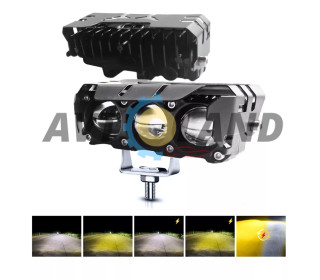 ДОПОЛНИТЕЛЬНАЯ СВЕТОДИОДНАЯ LED ФАРА 110ВТ ДВА РЕЖИМА СВЕТА (БЕЛЫЙ-ЖЕЛТЫЙ) (10СМ*5СМ*) 