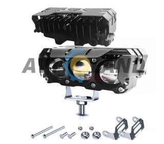 ДОПОЛНИТЕЛЬНАЯ СВЕТОДИОДНАЯ LED ФАРА 110ВТ ДВА РЕЖИМА СВЕТА (БЕЛЫЙ-ЖЕЛТЫЙ) (10СМ*5СМ*) 