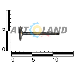 Клапан ГРМ Daewoo Lanos, 1.5 8V впуск (к-т 4 шт.) (азотированный) OEM