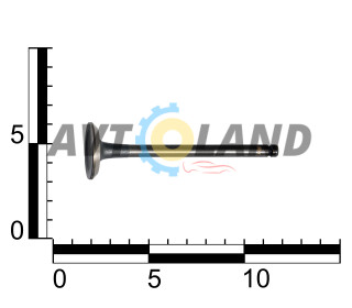 Клапан ГРМ Daewoo Lanos,1.5 8V выпуск (к-т 4 шт.) (азотированный) OEM