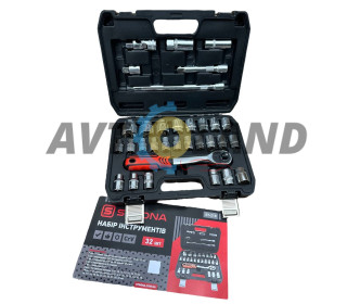 Набір інструментів 32 од.1/2″DR 72зуба Cr-V 	