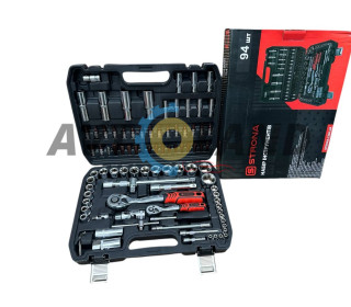 Набір інструментів 94 од.1/2″1/4″DR 72зуба Cr-V 	