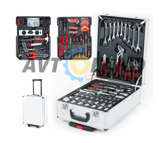 Набор инструментов (чемодан на колесах) 187 ед.1/2″&1/4″DR Cr-V