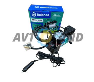 Компресор 150ВТ/10атм/35л шланг 1м.шнур прикуриватель3м.сумка  BALANSA