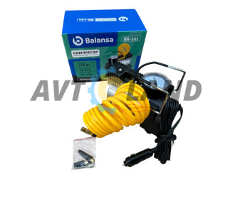 Компресор 150 ВТ/10атм/35л шланг спіраль 3м.шнур прикурювач 3м.сумка, BALANSA