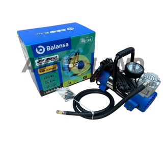 Компресор 150ВТ/10атм/35л шланг1м.шнур прикуриватель3м.сумка.фонарь, BALANSA