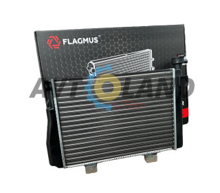 Радиатор ВАЗ 2104, 2105, 2107 алюм., основной, кор. уп. Flagmus