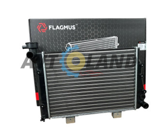 Радиатор ВАЗ 2104, 2105, 2107 алюм., основной, кор. уп. Flagmus